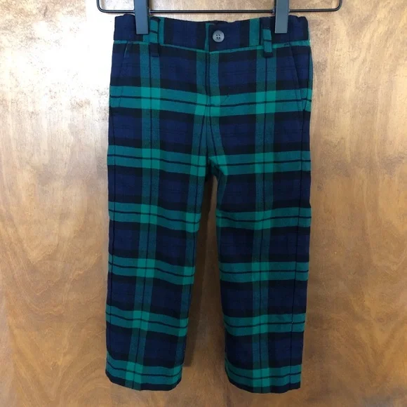 Janie and Jack | Bottoms | Janie And Jack Boys Plaid Dress Pants Green  Tartan Trousers Christmas Size 3 | Poshmark